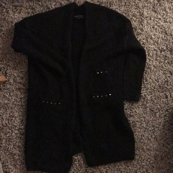 BCBGMaxAzria Sweaters - BCBG long sweater with gold spike studs BCBGMaxAzria Sweaters - BCBG long sweater with gold spike studs